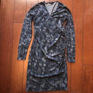 Blue tones Banana Republic wrap front dress